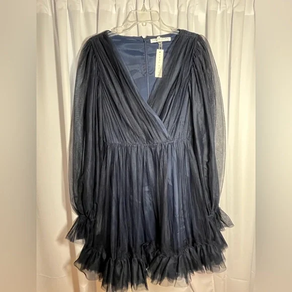 trina turk navy blue dress Trina Turk